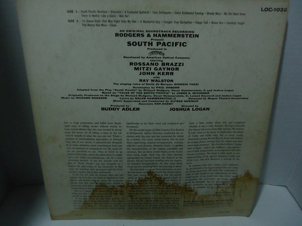 Rodgers & Hammerstein ‎– RCA Victor Presents Rodgers & Hammerstein's South Pacific (An Original Soundtrack Recording)