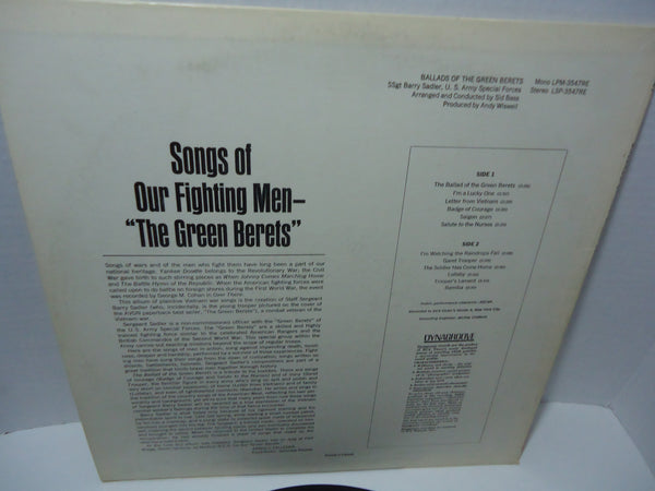 SSgt. Barry Sadler, U.S. Army Special Forces ‎– Ballads Of The Green Berets