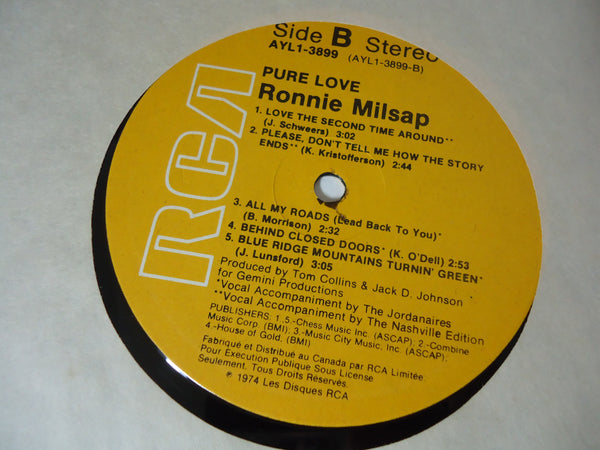 Ronnie Milsap ‎– Pure Love Re-Issue LP