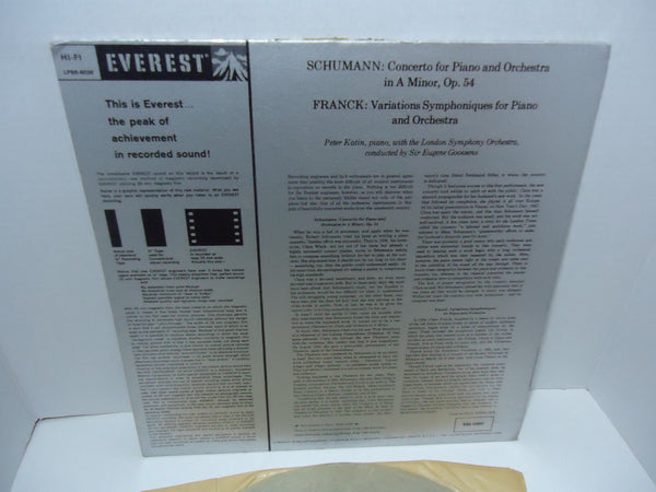 Schumann - Franck / Peter Katin With The London Symphony Orchestra Conducted By Eugene Goossens ‎– Concerto For Piano And Orchestra In A Minor, Op. 54