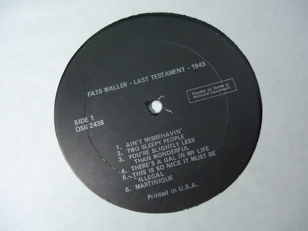 Fats Waller - Last Testament 1943