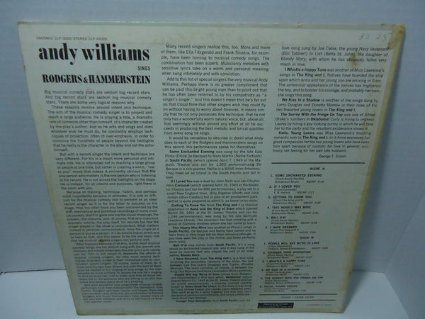 Andy Williams - Sings Rodgers & Hammerstein [Re-issue]